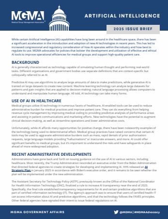 MGMA 2025 Artificial Intelligence